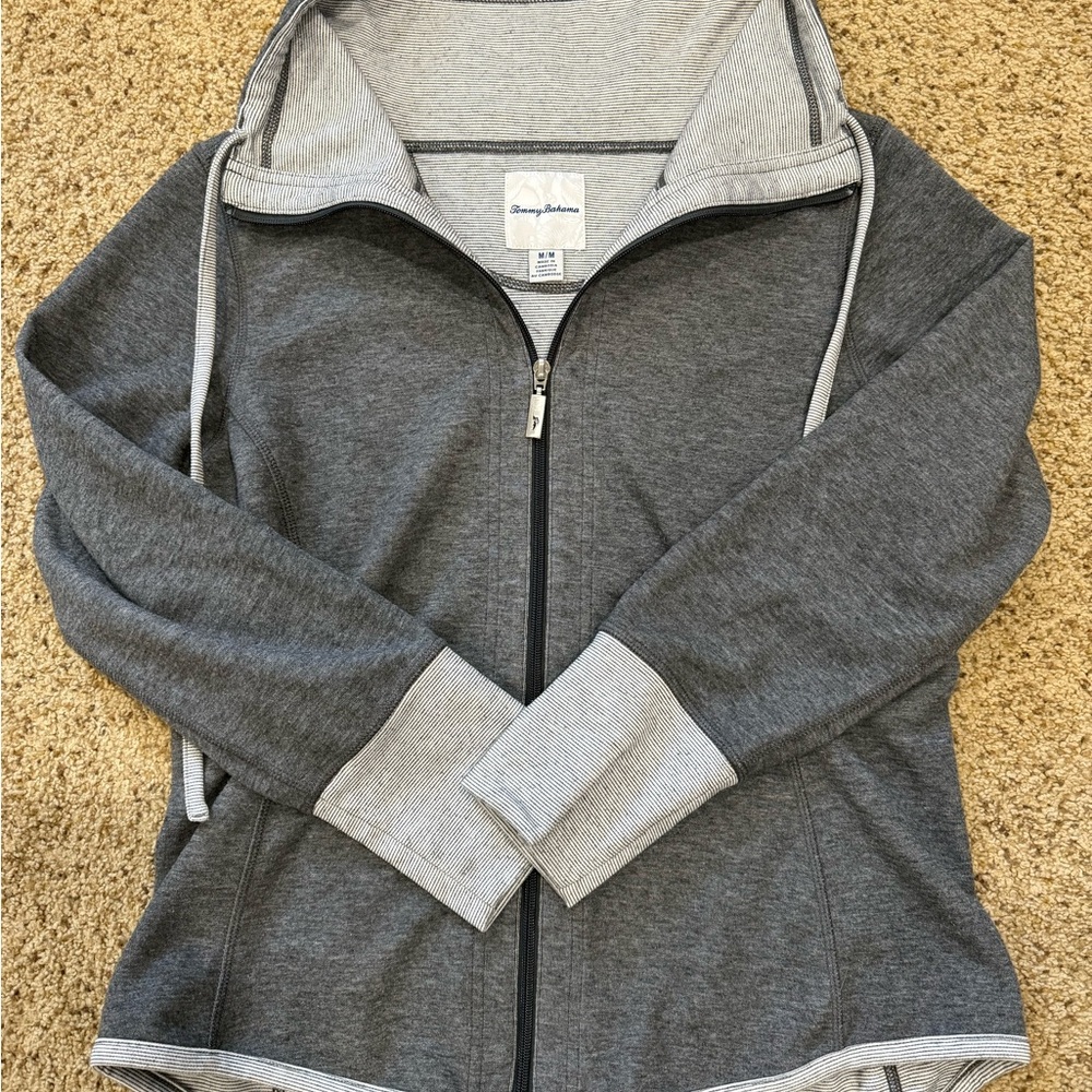 Tommy Bahama Gray Zip-Up Hoodie - Picture 3 of 5